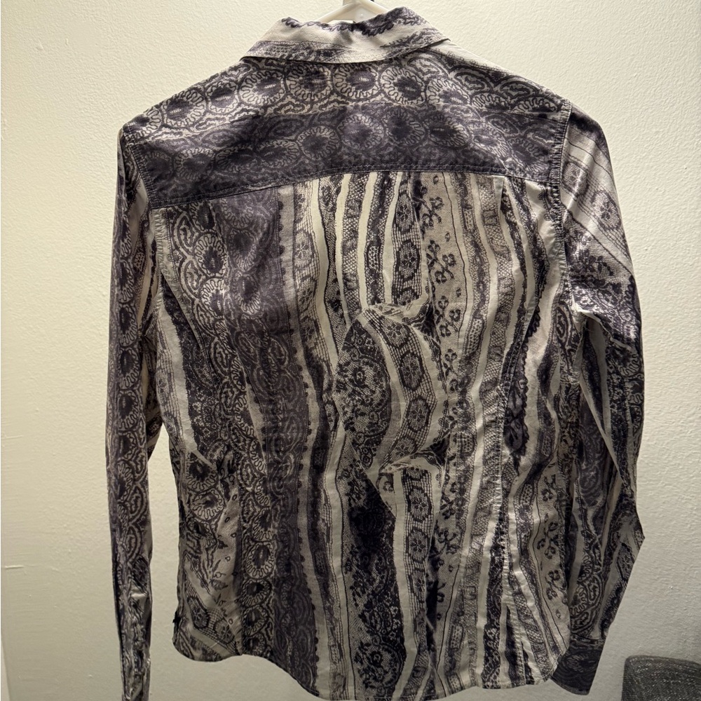 Black Label Patterned Button-Up Shirt - image 3